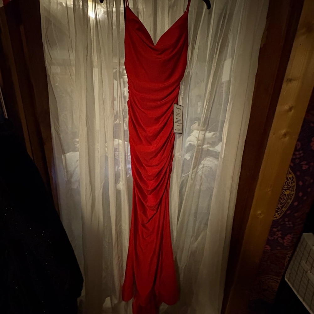 Red formal dress